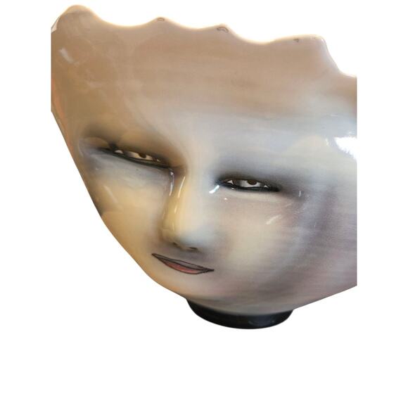 Bing Gleitsman Porcelain 3D Four Faced Bowl/Vase Post Modern Oddities Décor EUC - Picture 7 of 16